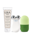 Set Dispositivo Tonificador Facial + Silicona Facial de Hielo + Gel Conductor | Liva Skin